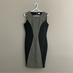 Suzy Shier Medium Gray and Black Dress